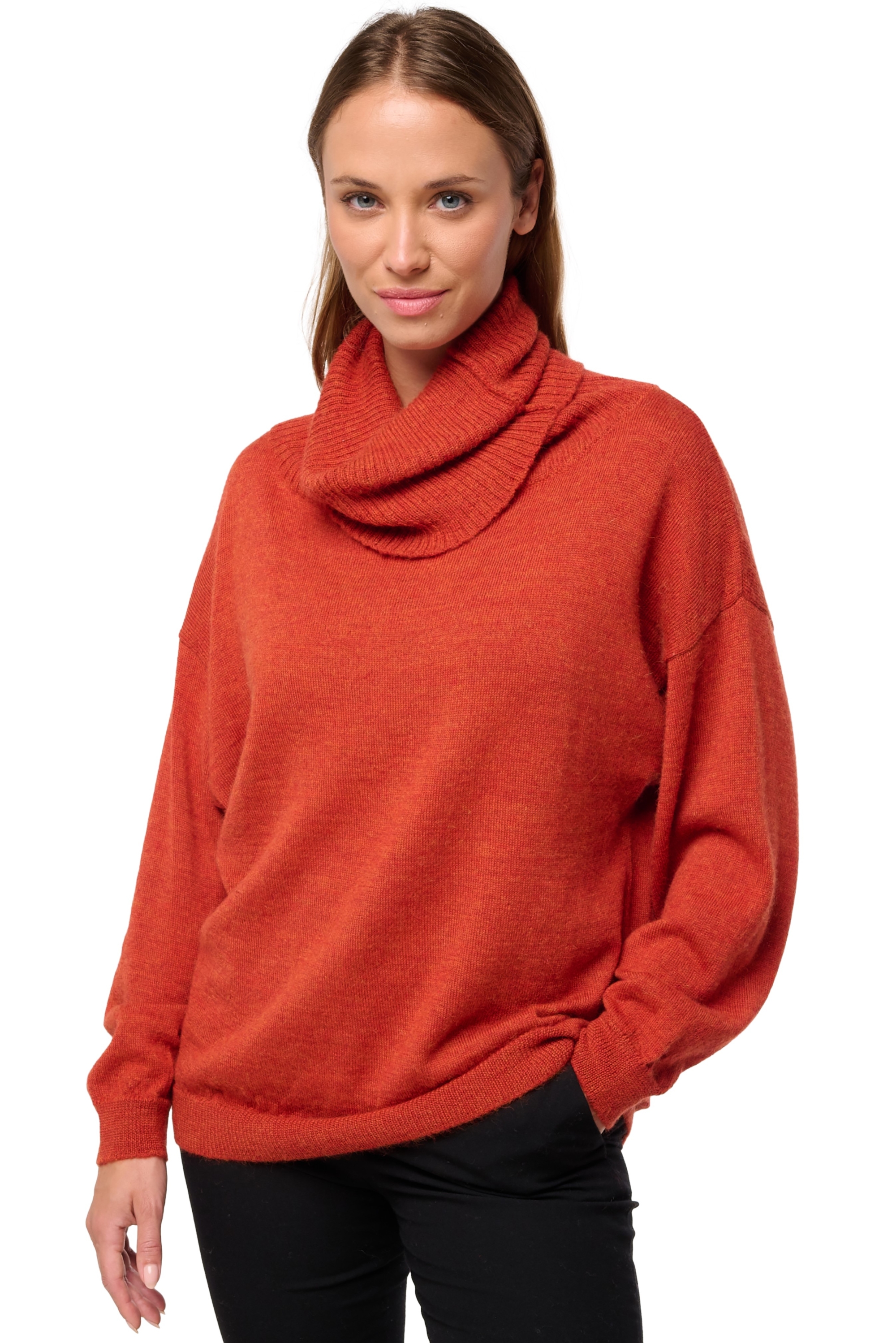 Baby Alpaca cashmere donna collo alto tanis pumpkin 3xl